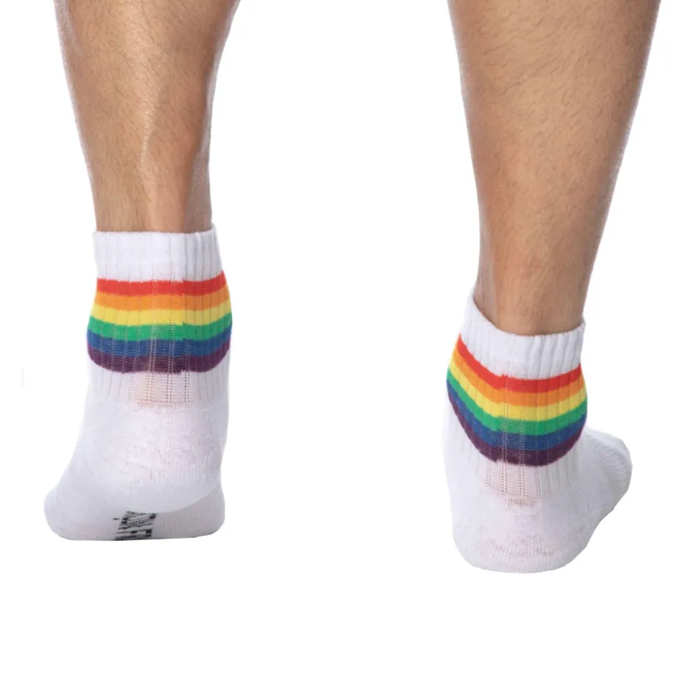 Soquettes Blanches - Arc-en-ciel