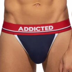 String Basic Colors Coton Bleu Marine - Rouge