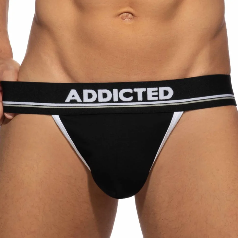 String Basic Colors Coton Noir - Blanc