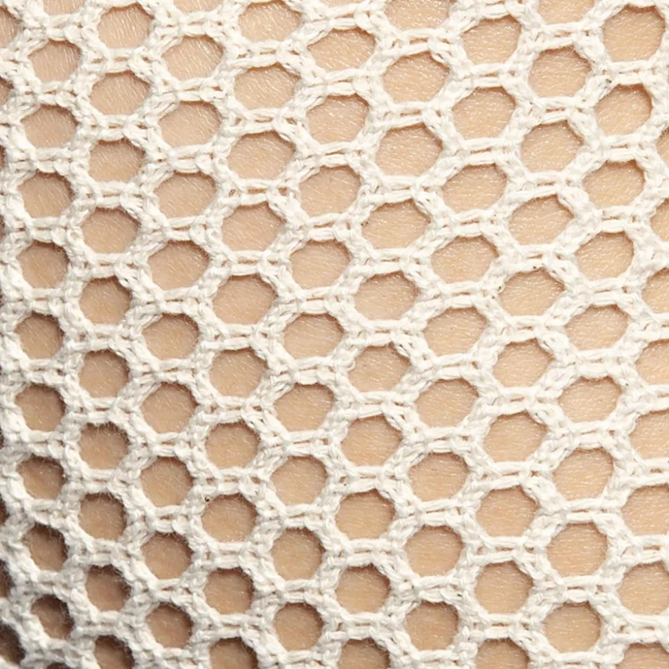 String Bikini Raw Crochet Beige