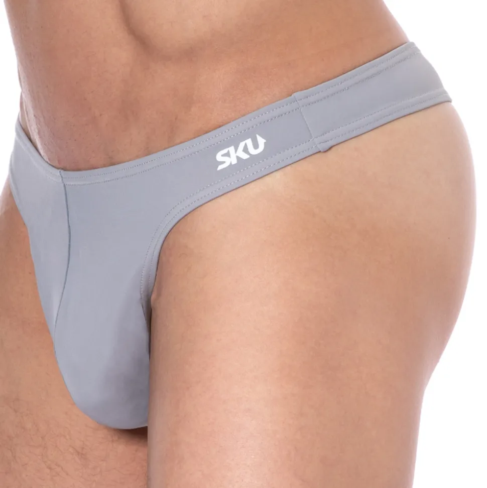 String de Bain Gris Clair
