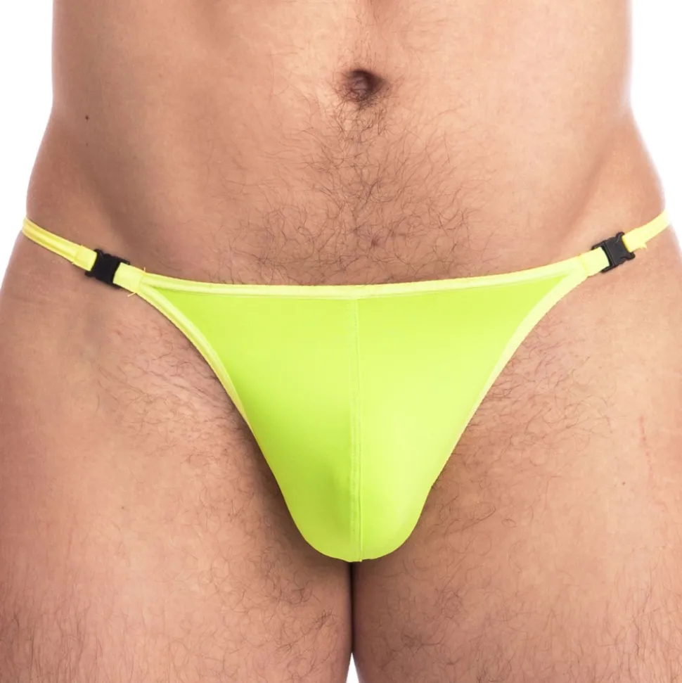 String de Bain Striptease Teddy Vert Fluo