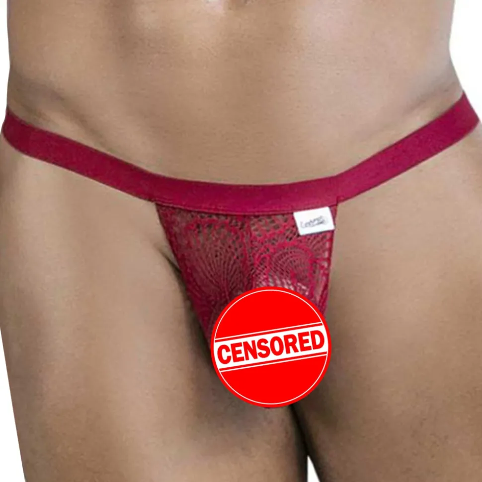 String Dentelle Bordeaux