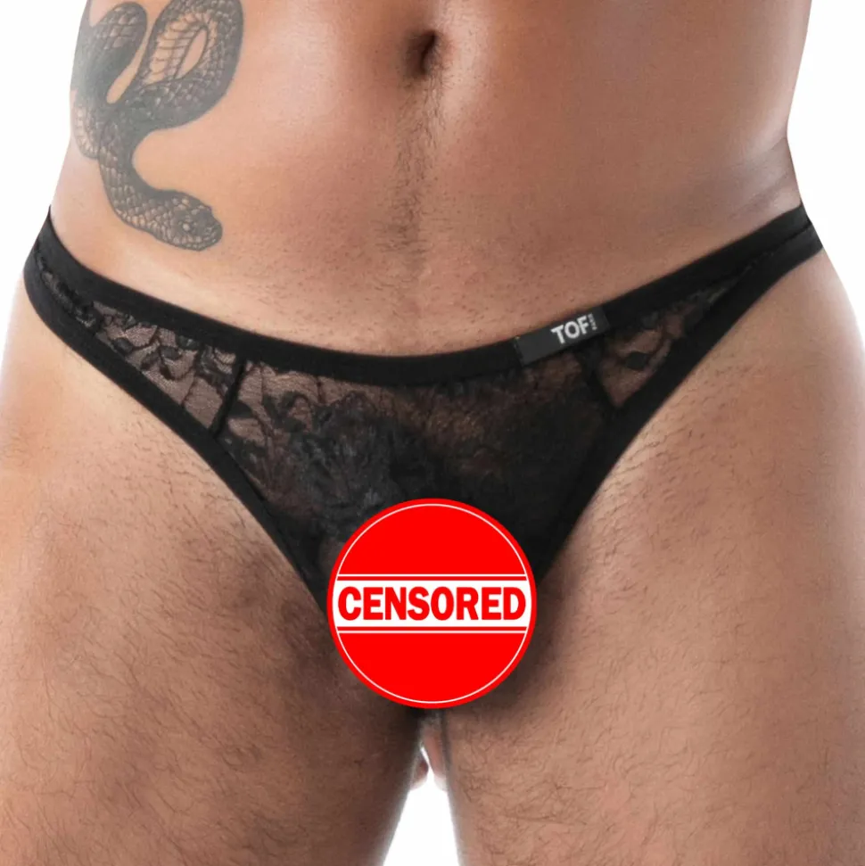 String en Dentelle Fluide Noir