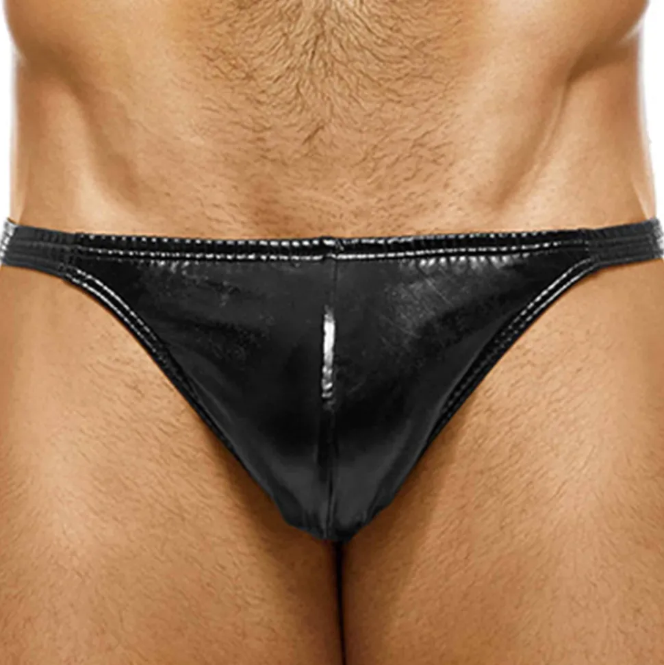 String Ficelle Latex Noir