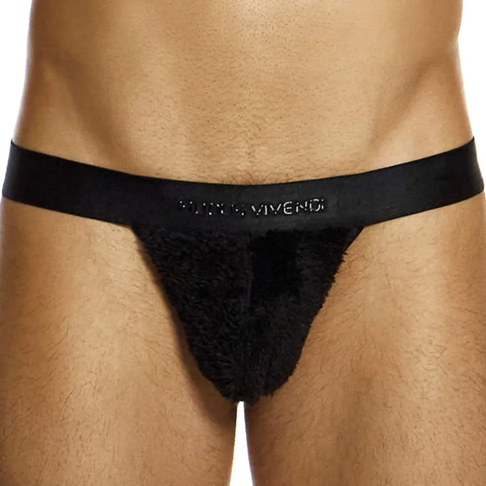 String Fourrure Noir