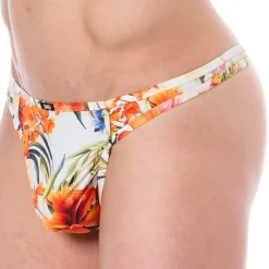 String Microfibre Tropical Summer Blanc