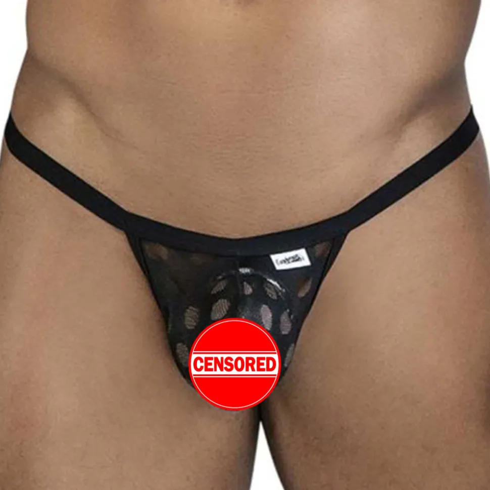 String Polka Mesh Noir