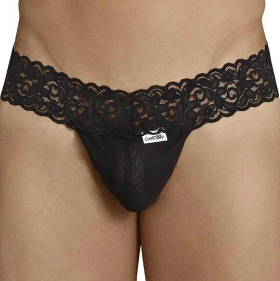 String Résille Dentelle Noir
