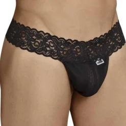 String Résille Dentelle Noir