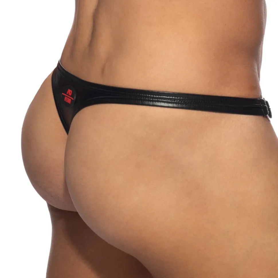 String Rub Round Buckle Noir