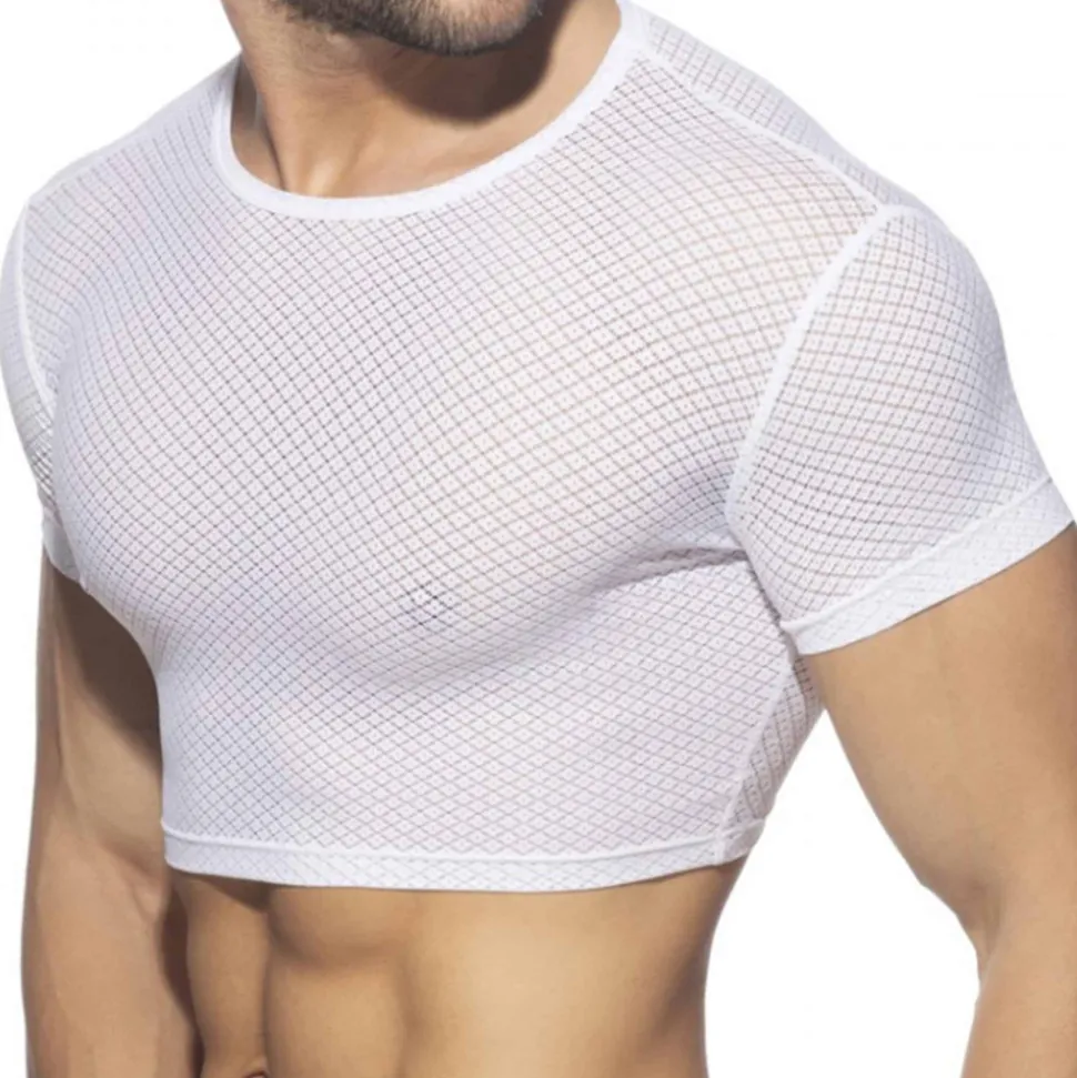 T-Shirt Crop Fantasy Diamond Blanc