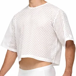 T-Shirt Crop Poplin Blanc