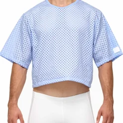 T-Shirt Crop Poplin Bleu Clair