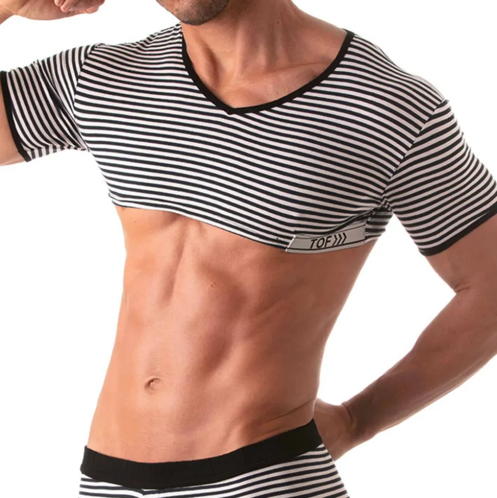 T-Shirt Crop Sailor Noir