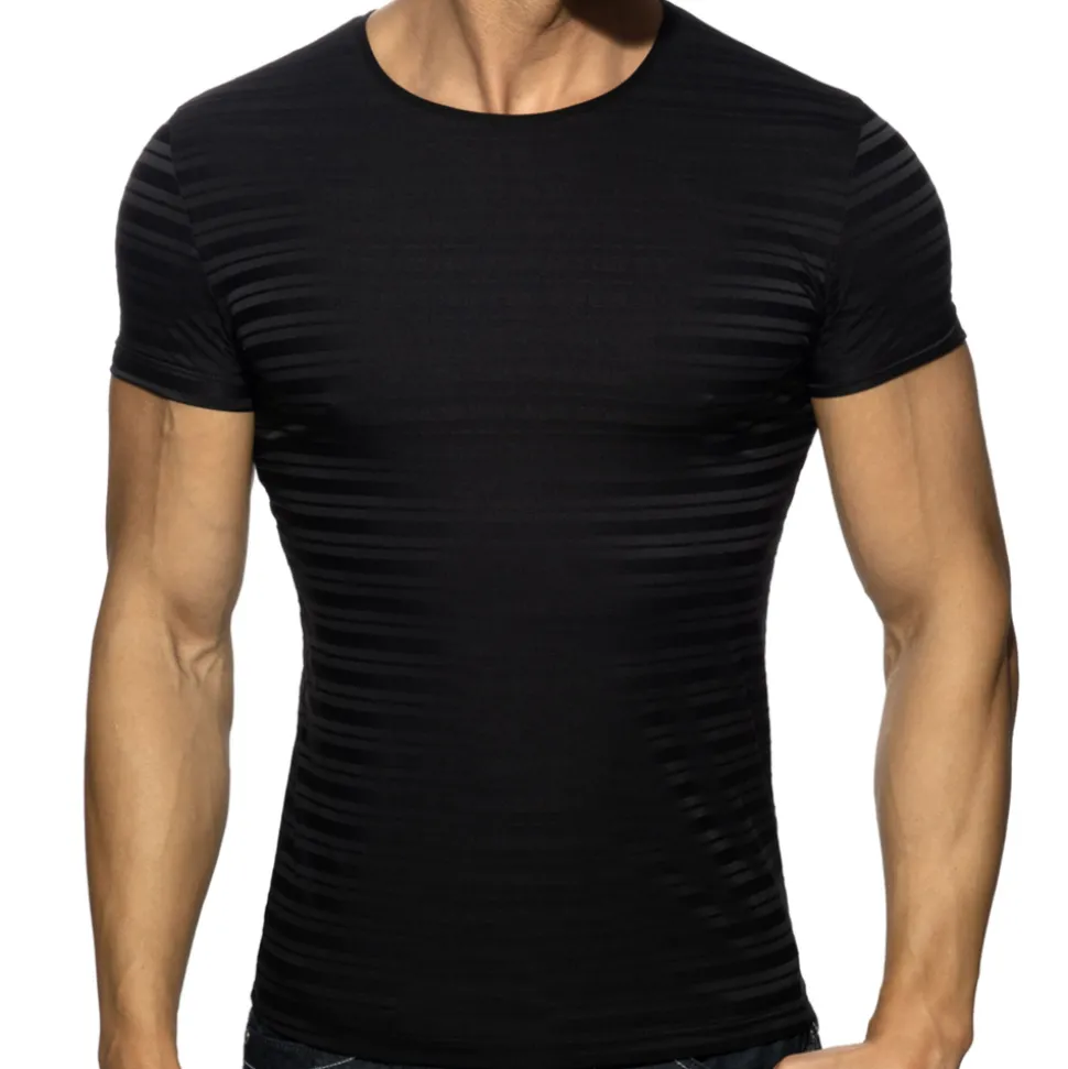 T-Shirt Rayé Noir