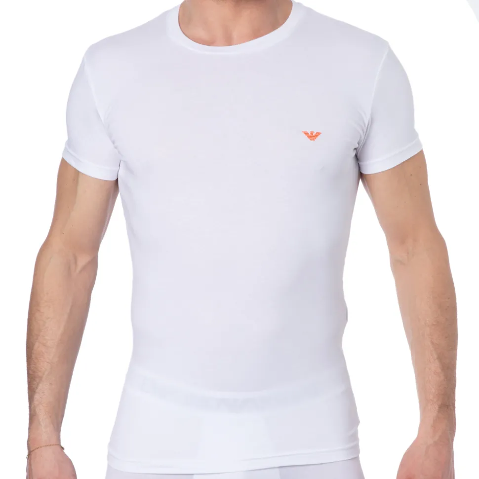T-Shirt Shiny Logoband Blanc