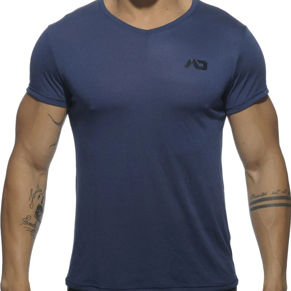 T-Shirt V-Neck Basic Marine